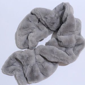 Super fuzzy and soft gray scarf